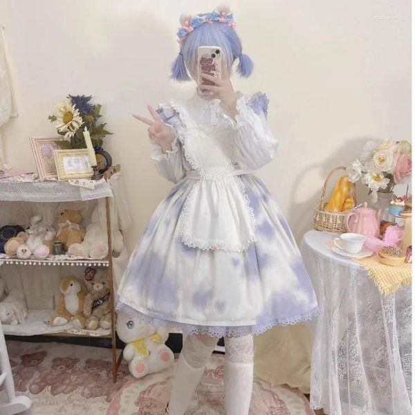 Женские блузки Sweet Lolita, кружевные рукава-фонарики, осень 2023, однобортные Blusas Mujer Y2k, женские нижние рубашки для девочек