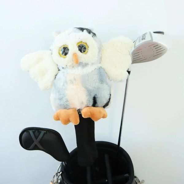 s 2024 Style Cute Owl Animal Golf Headcover für Fairway Woods 3 5 Head Cover Plüsch Club Protective Decorate Life 231202