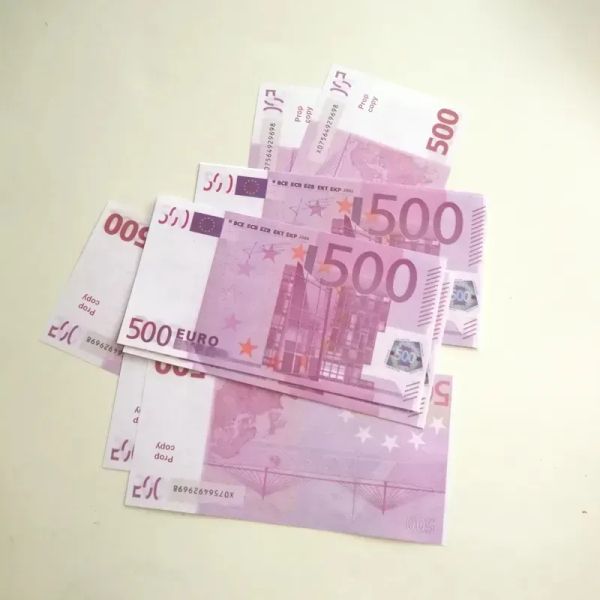 3pack Party Supplies Fake Money Banknote 5 10 20 50 100 200 Euros em dólares americanos Brinquedos realistas APS APS Movie Money Money Faux Billets Copy 100 PCs/Pack2qt8