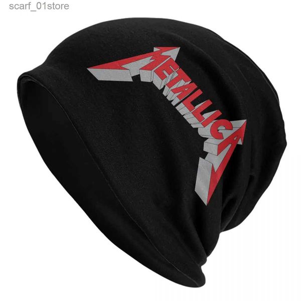 Beanie / Crânio Caps Banda de Metal Pesado C Goth Adulto Ao Ar Livre Skullies Gorros Chapéu Primavera Quente Ltifunction Bonnet Malha HatL231202