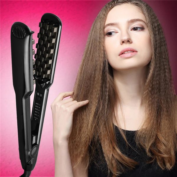 Piastra per capelli Ferro per capelli Ceramica Griglia 3D Piegatore per capelli Ferro arricciacapelli volumizzante professionale Perm mais Fluffy Splint Ferro piatto Strumenti per lo styling dei capelli 231201