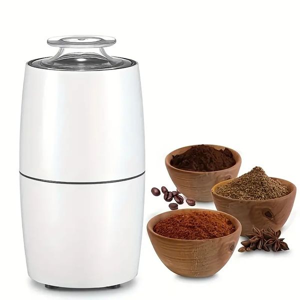 1PC Setor de café aço inoxidável elétrico e moedor de especiarias para café expresso, latte, mochas, ervas, especiarias, nozes e grãos - acessórios para café