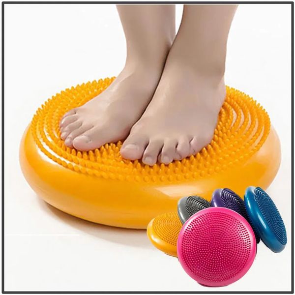 Outros itens de massagem FX Tamanho grande PVC Yoga Massagem Almofada Mat Balanceamento 34cm Roda Cushiest Pad Riot Espessamento Yoga Balanceamento Equilíbrio 231201