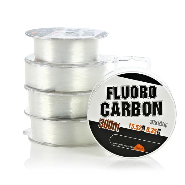 Linha de trança 300m com revestimento de fluorocarbono monofilamento de nylon linha de pesca Japão importado super forte profissional linha de pesca de carpa 231201