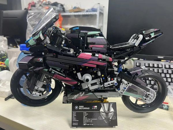 Weihnachtsspielzeugzubehör, 1920 Teile, technischer Super Speed M 1000RR Motorrad, MOC-Baustein, kompatibel mit 42130, Motorrad-Modellfahrzeug, Ziegelsteine, Spielzeug, Geschenke 231202