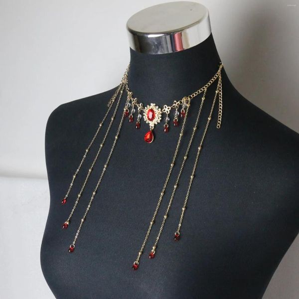 Anhänger Halsketten Hexe Magische Energie Kristall Quaste Choker Halskette Heidnischer Vampir Okkulter Schmuck Für Frauen