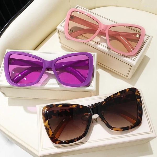 Óculos de sol feminino olho de gato vintage óculos rosa designer sombra masculino e