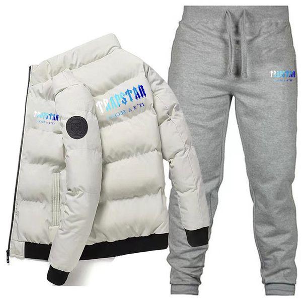 23 Fato de treino masculino Tech Trapstar Track Suits Europa American Basketball Football Rugby de duas peças com jaqueta feminina de manga comprida com capuz