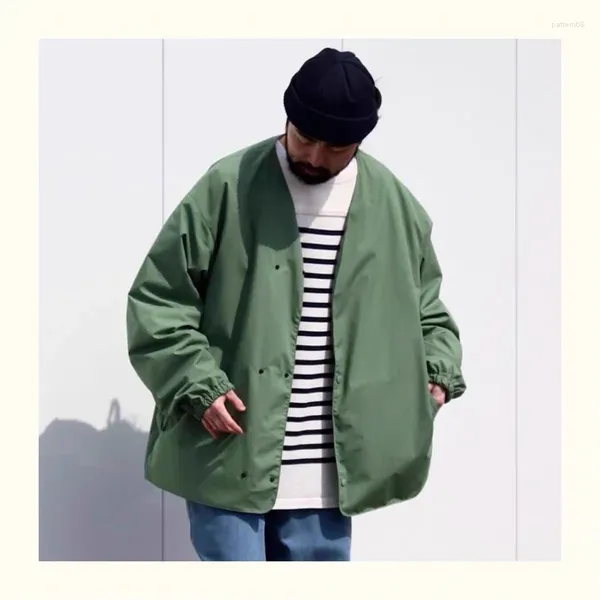 Jaquetas masculinas japonês avançado ao ar livre funcional trabalho wear impermeável optoeletrônico colarinho casual jaqueta streetwear