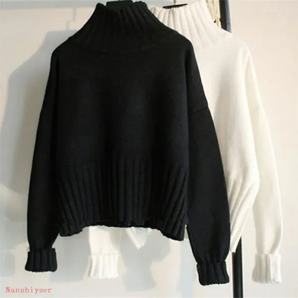 Kadın Sweaters Online Ünlü Kazak Kadın 2023 Sonbahar/Kış Tembel Rüzgar Süper Top Pullover gevşek çekirdek iplik örme gömlek