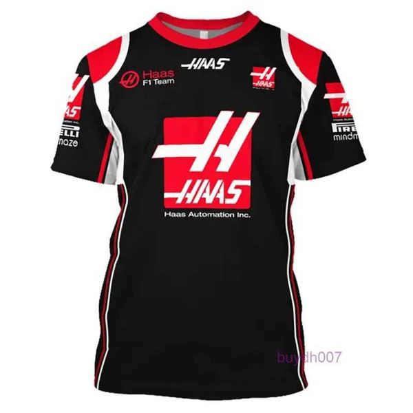 Camisetas masculinas 2023/2024 Nova F1 Fórmula 1 Racing Team Team 3D Impresso Y2K Camisas Femininas Pescoço Colher Lvzg