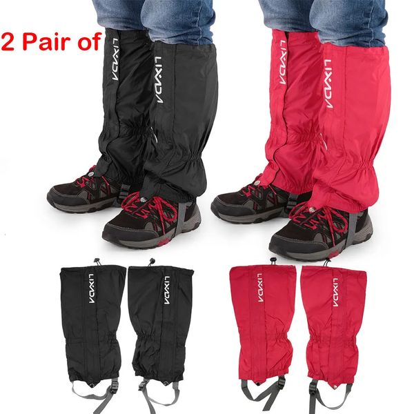 Gamaschen 2 Paar wasserdichte Schneebeingamaschen Wanderstiefel Legging Schuhe Wärmer Schlange Schuhüberzug Tourist Outdoor Camping Trekking Klettern 231201