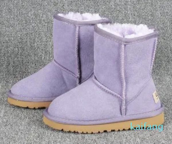 Meninas botas sapatos inverno quente da criança meninos crianças neve pelúcia vermelho