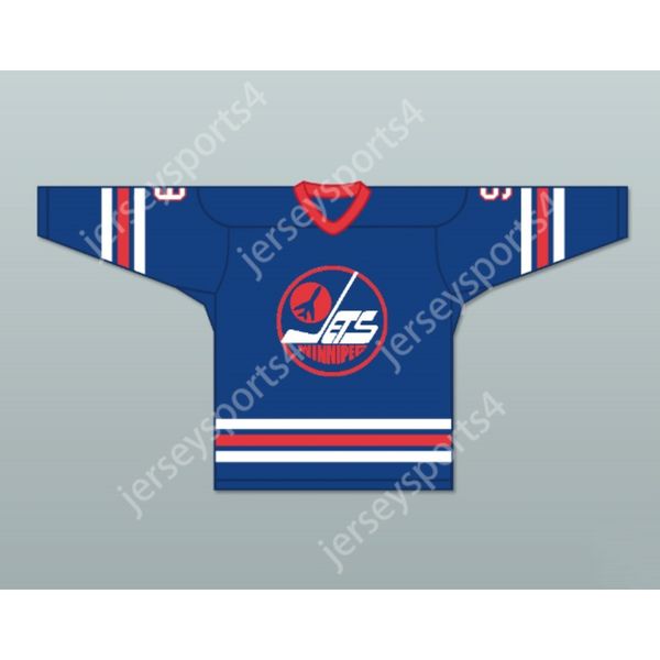 Custom Bobby Hull 9 Awa WHA 1973-74 Winnipeg Jets Hockey Trikotie Neue Top-S-M-L-XL-XXL-3XL-4XL-5XL-6XL