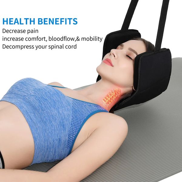 Cuidados com os pés portátil descompressão massageador dispositivo de tração cervical cabeça rede para pescoço ombro alívio da dor e ter físico 231202
