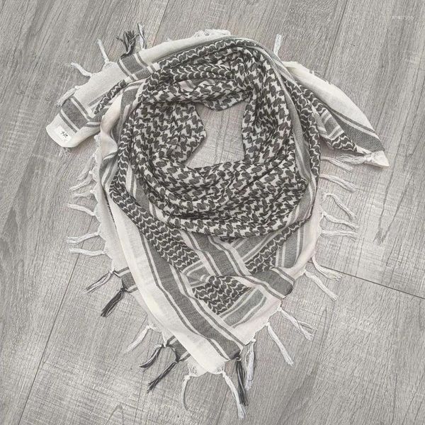 Sciarpe di cotone Shemagh Tattiche Sciarpa del deserto Avvolgere Scialle invernale Scaldacollo Copri testa Nappe antivento N7YD
