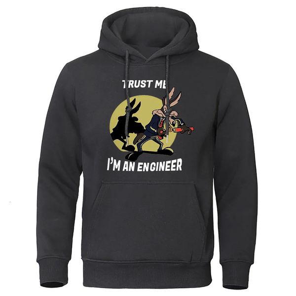 Herren Hoodies Sweatshirts Trust Me Im An Engineer Print Hoodies Männlich Reines Fleece Freizeitkleidung Rundhals Engineering Hoody Klassische Übergroße Pullover 231201