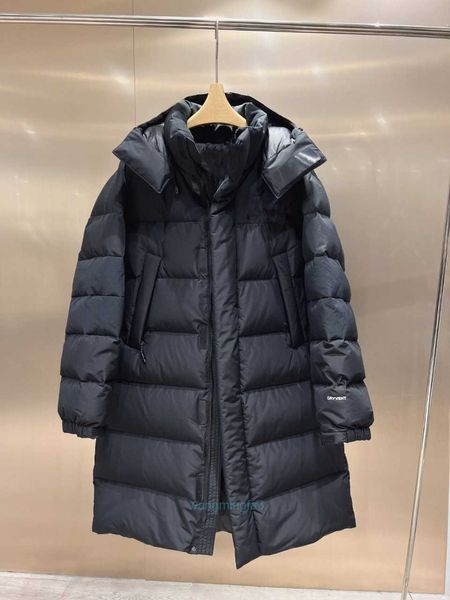 Frauen Parkas 2023 Neue Koreanische North Face Farbe Block Gans Mit Kapuze Diamant Tasche Unten Anzug Paar Lange Stil