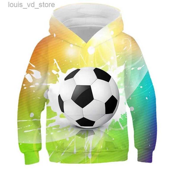 Hoodies Sweatshirts Hoodies 3D-Druck Football Nets Sweatshirts Jungen Mädchen Unisex Kapuzenmode Sweatshirts Kinder Lange Ärmel Kleidung Mantel T231202