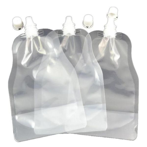 Borsa per beccuccio per imballaggio in plastica trasparente per bevande standup da 250 ml per bevande liquide fai da te succhi di latte caffè6706311