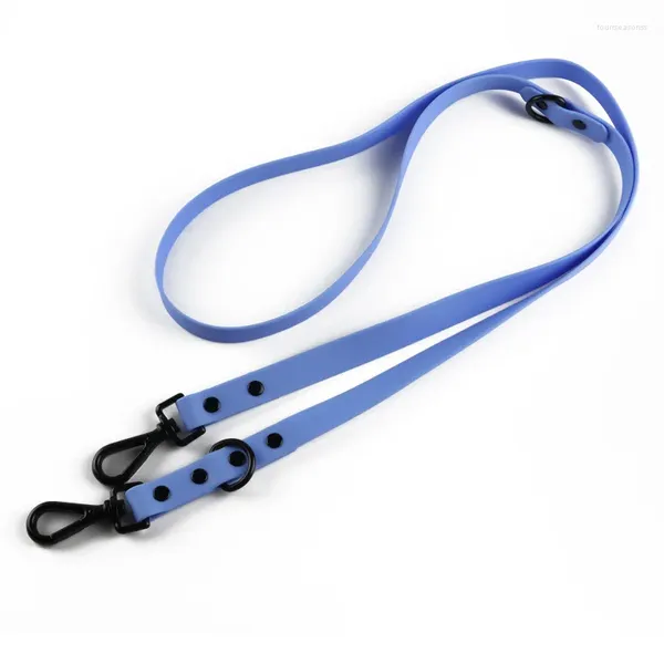 Collari per cani Guinzaglio colorato regolabile per cuccioli con doppia clip Guinzagli in PVC per attrezzi da esterno impermeabili Set a mani libere