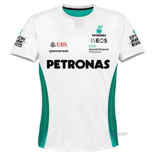 Camisetas masculinas 2023/2024 Nova F1 Fórmula 1 Racing Team Fãs Malha respirável em torno do pescoço manga curta Kids Jersey Outdoor Sportwear Casualt-shirt Tee Kvkn