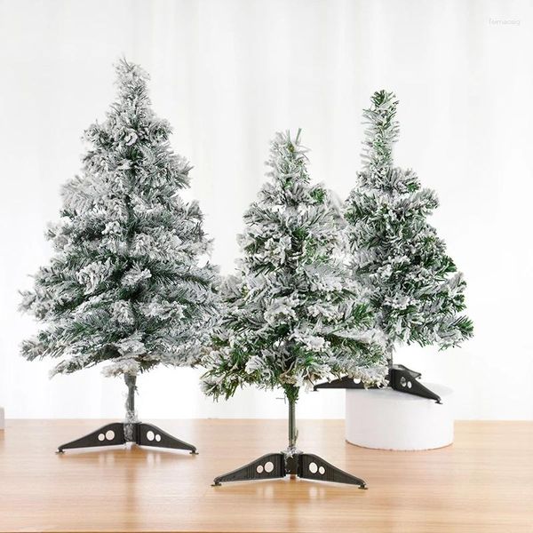 Decorazioni natalizie 45/60 cm albero di neve artificiale fiocco di neve bianco mini decorazioni per desktop per interni forniture per feste per centri commerciali