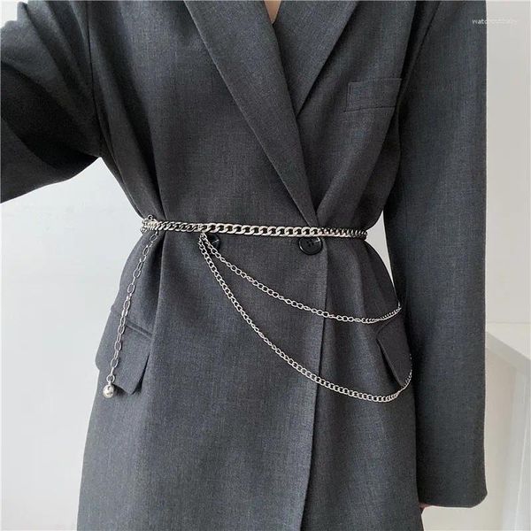 Porte-clés chaîne en métal taille clé femme style punk accessoires décoratifs ceinture de costume