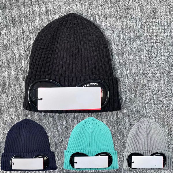CP Beanie Luxury High Fit Designer Knit Hat Homens Mulheres Extra Fina Lã Merino Goggle Beanie Caps