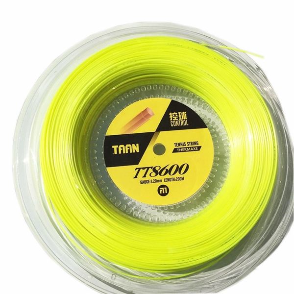 Corda de badminton 1 carretel taan tt8600 controle cordas de tênis poliéster 6-ângulo cordas de linha dura 1.20mm corda de raquete de tênis 200m 231201