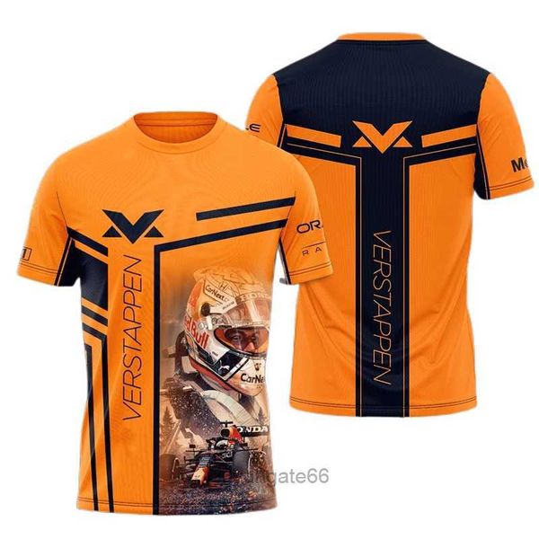 Nfwe Camisetas masculinas 2023/2024 Novo F1 Fórmula 1 Campeão da equipe de corrida Extreme Sport Impressão 3D Qualidade Confortável Tecido Respirável Grande
