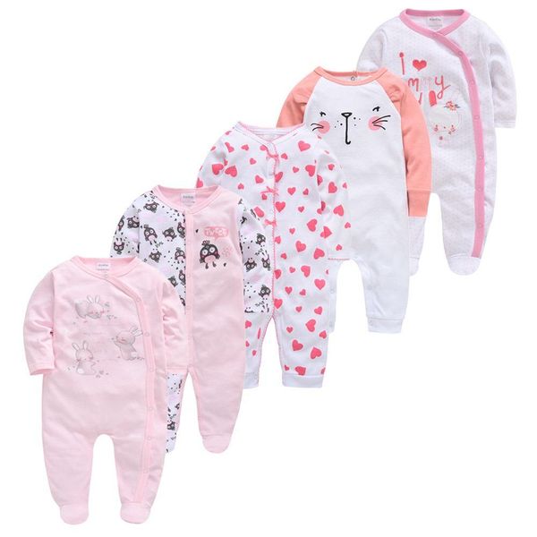 Pijamalar 5pcs kız bebek erkek çocuk pijamas roupas de bebe fille pamuk nefes alabilen yumuşak ropa yenidoğan uyuyanlar pjiAMAM'lar LJ200827 Damla Teslimat BA DH4JX