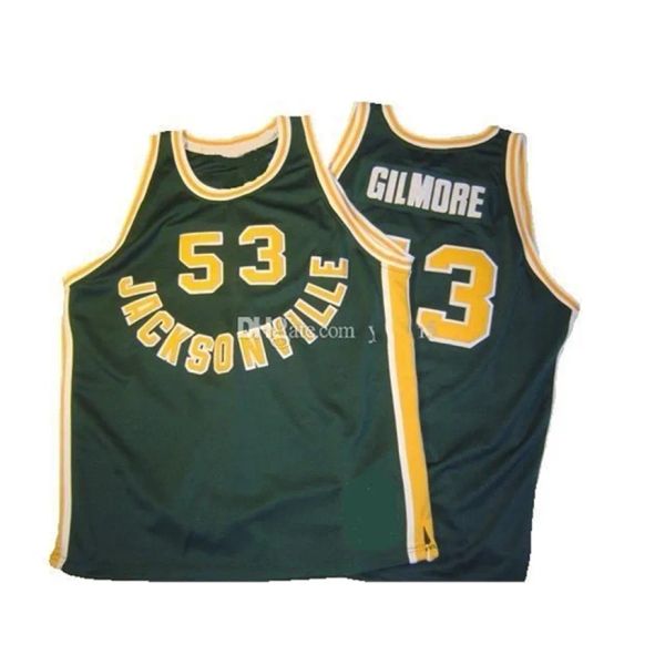 Nikivip Artis Gilmore # 53 Jacksonville University College Retro Basketball Jersey Masculino Ed Personalizado Qualquer Número Nome Jerseys