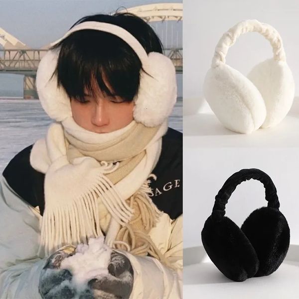 Ear Muffs Soft Plush Ear Warmer Inverno Quente para Mulheres Homens Moda Cor Sólida Earflap Outdoor Proteção Fria EarMuffs Ear Cover 231202