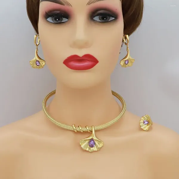 Colar brincos conjunto moda mulher jóias brasil todo material de cobre cz gota flor brinco anel quadrado presente