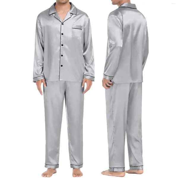 Pijamas masculinos para casais, pijamas casuais para casa e blusa de manga comprida feminina, terno de pijama e calças, conjuntos de duas peças