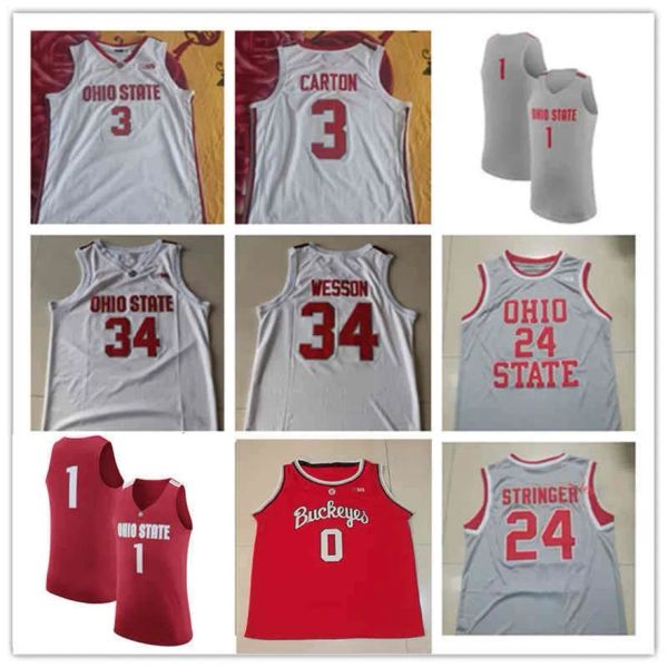 Maglia da basket Mit88 Ohio State Buckeyes Ed College Keita Bates-diop Jim Jackson D'angelo Russell Aaron Craft Kam Williams Trevor