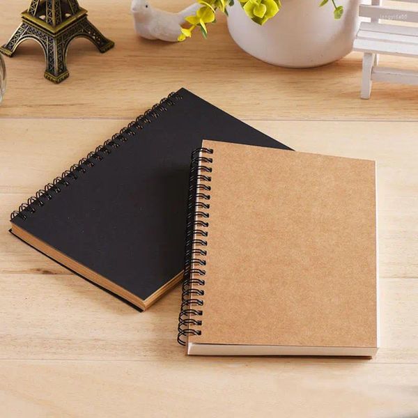 Espiral Sketchbook Graffiti Notebook Kawaii Diário Material Escolar 50 Folhas Coreano Papelaria Em Branco