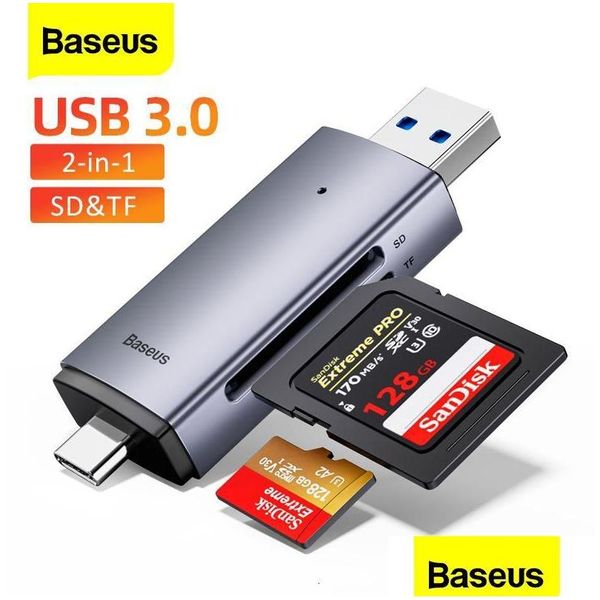 Считыватели карт памяти Baseus Usb 30 Type C на Micro Sd Tf 2 в 1 для ПК, ноутбуков, аксессуары, адаптер Smart Reader 230302, Прямая доставка Com Otaho