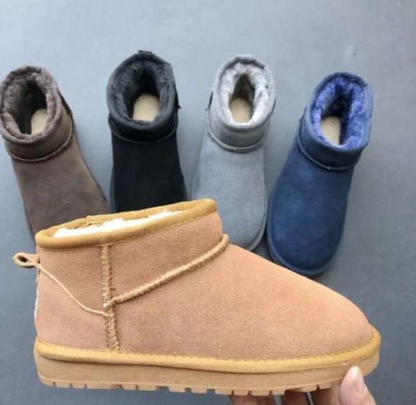 UG Baumwolle gepolsterte Schuhe Neue Stiefel Kids Australia Schneestiefel Designer Kinderschuhe Winter Classic Ultra Mini Botton Baby Jungen Mädchen Ankle Booties Kid Fur Wildleder