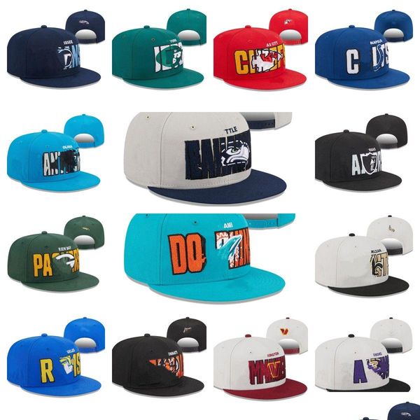 Snapbacks 2023 Adt Chapéus Equipados Designer Chapéu Todo o Logotipo da Equipe Flat Futebol Basquete Ajustável Cap Bordado Beisebol Malha Beanies Out Dh7Ua