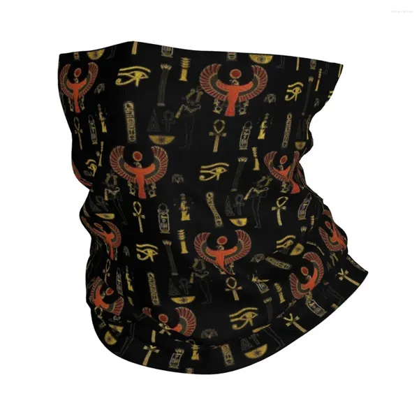 Шарфы Horus Falcon, египетские иероглифы, бандана, шейный платок с принтом, шарф из Древнего Египта, маска для лица, походная унисекс, моющаяся для взрослых