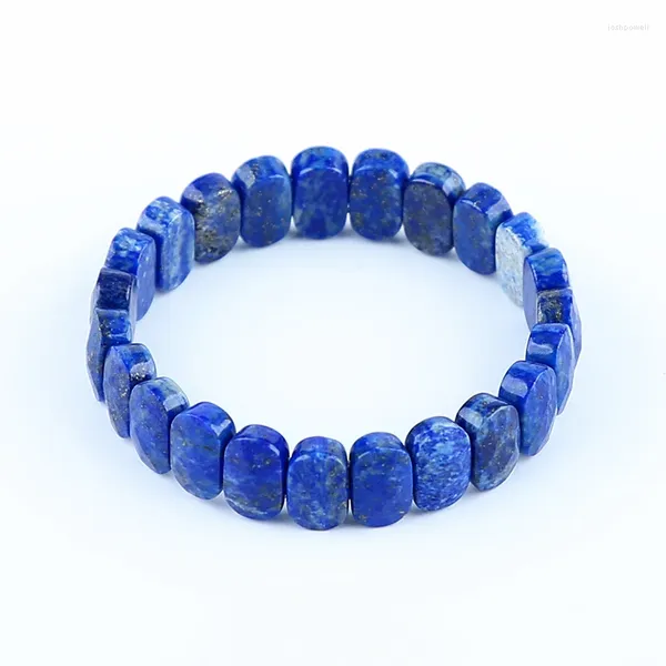 Strang Natürliches Lapislazuli-Armband Edelstein Kräftige Farbe