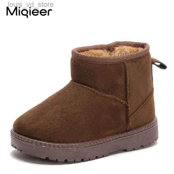 Botas inverno crianças botas de neve clássico crianças pelúcia sapatos quentes bebê meninas macio antiderrapante tornozelo apartamentos sapatos infantil criança botas curtas t231202