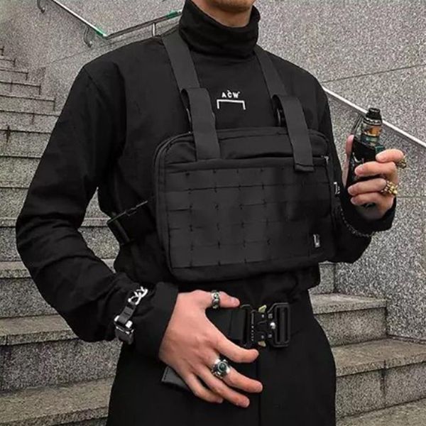 Alyx Black Chest Rig Bag für Männer Hip Hop Streetwear Hüfttasche Brusttaschen Fanny Pack Hüfttaschen Lauftelefon Bags2340