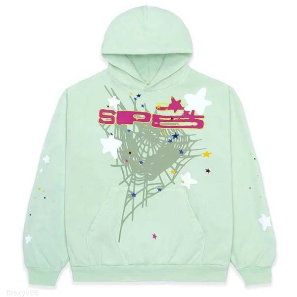 2023 New Sky Blue Sp5der Hoodie Herren Hoodies Sweatshirts Männer Frauen 1 Hip Hop Young Thug Spider Hoodies World Wide 555555 Kleidung ZC06