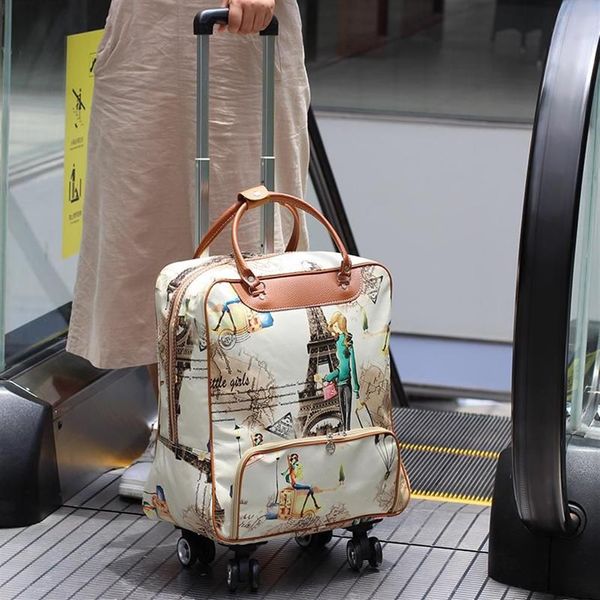 Valigie Borsa da viaggio impermeabile ad alta opacità Stile spesso Valigia con ruote Trolley Bagagli da donna Borse da viaggio con ruote Forniture2237