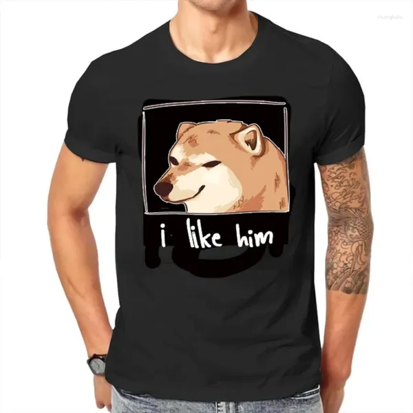 T-shirts pour hommes Je l'aime style T-shirt Cheems Doge drôle confiance en soi confortable créatif graphique t-shirt streetwear loisirs unisexe