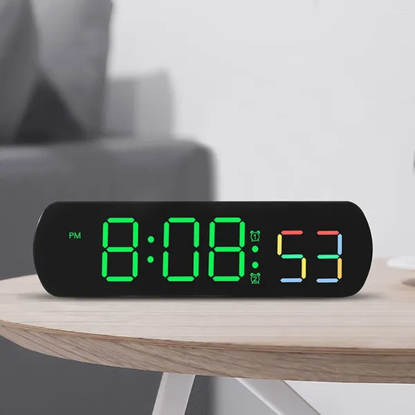 Relógios de parede LED Display Digital Relógio Temperatura Umidade Temporizador Simples Alarme Contagem regressiva de alta definição