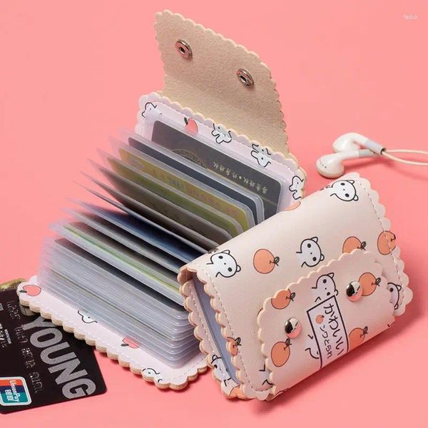 Portafogli Borsa da donna Casual Carta PU Harajuku Breve Zip di grande capacità Dolce giapponese Kawaii Moda Simpatico cartone animato